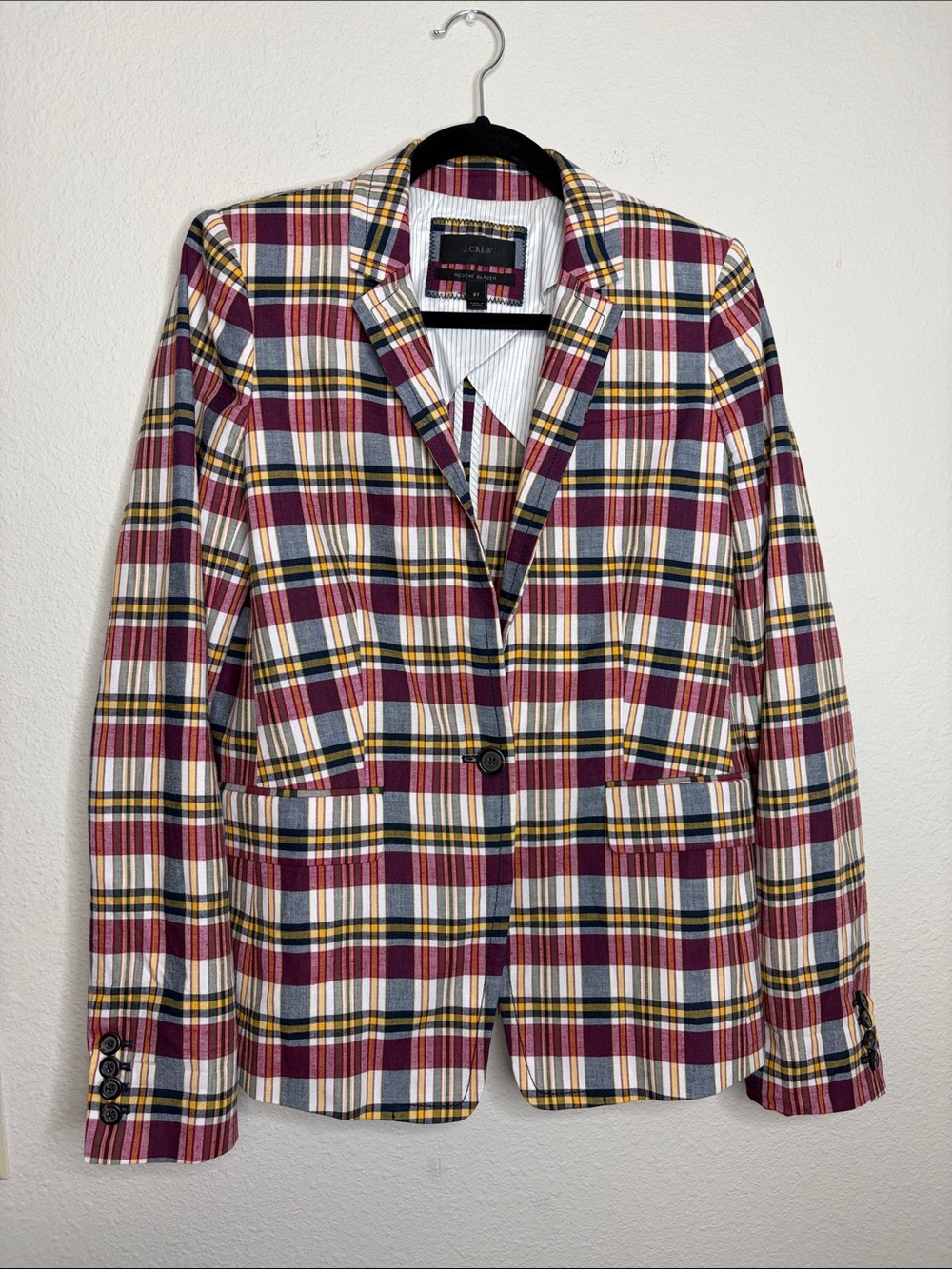 J. Crew | Women’s Preppy Academia Plaid Regent Blazer Size 8 Tall